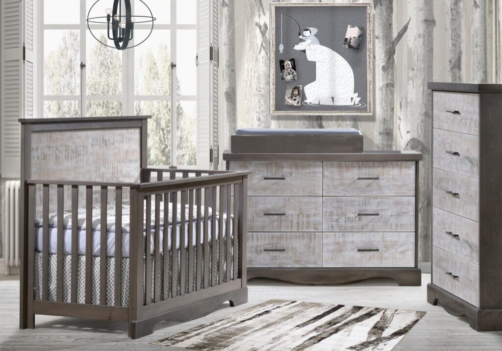 Matisse-Collection-Convertible-Crib-5-Drawer-Double-Dresser-in-grigio-with-white-bark-Changing-Tray-in-grigio