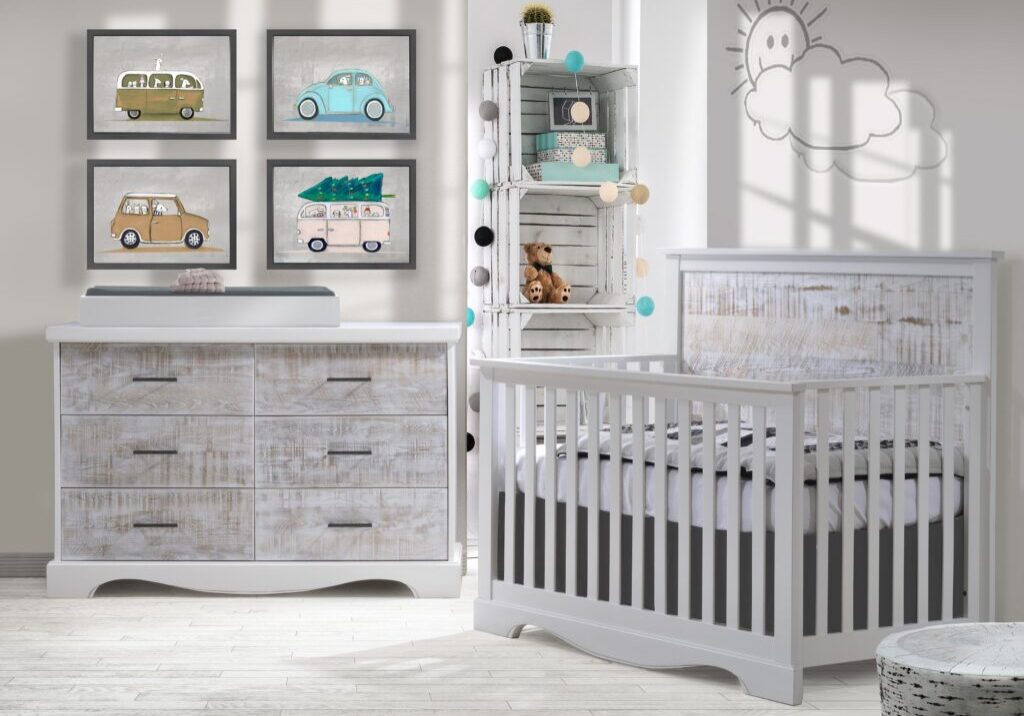 Matisse-Collection-Convertible-Crib-Double-Dresser-in-white-with-white-bark-Changing-Tray-in-white