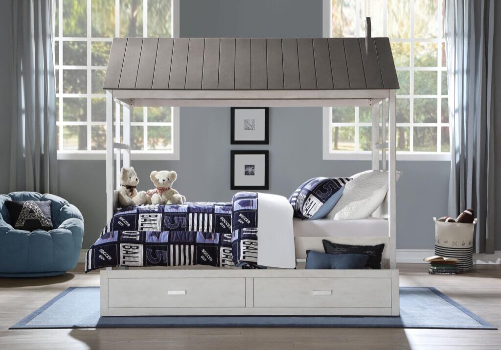 Treehouse-Twin-Size-Bed-in-Weathered-White-Washed-Grey